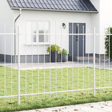 Tuinhek Met Hoepeltop 13,6X1,25 M Staal Wit 13.6 m 100-125 cm