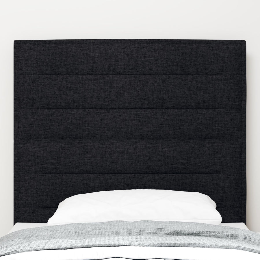 Hoofdbord Stof Hoofdbord Rechthoekig Modern Zwart 80 cm Hoog hoofdbord