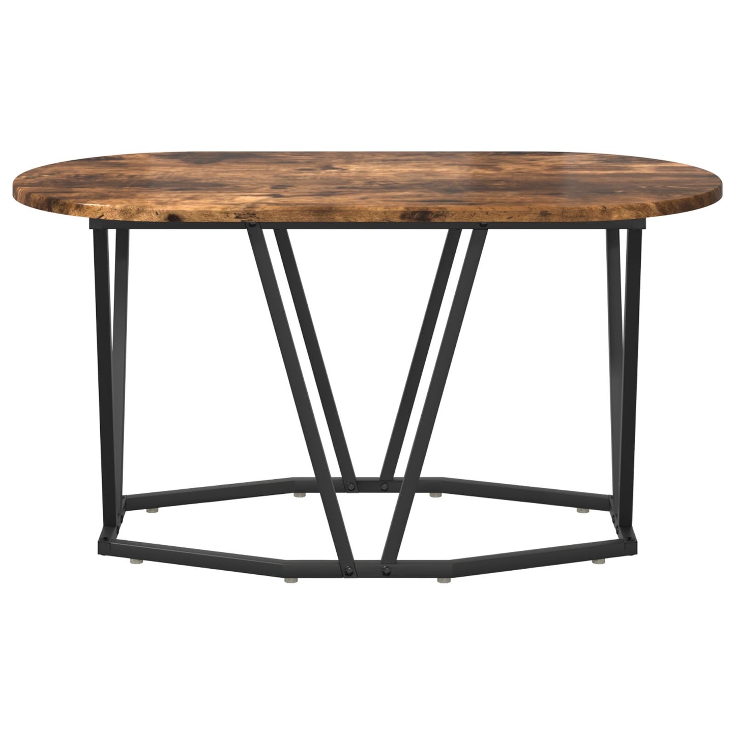 Salontafel 80X40X40,5 Cm Geengineerd Hout En Metaal Gerookt eiken