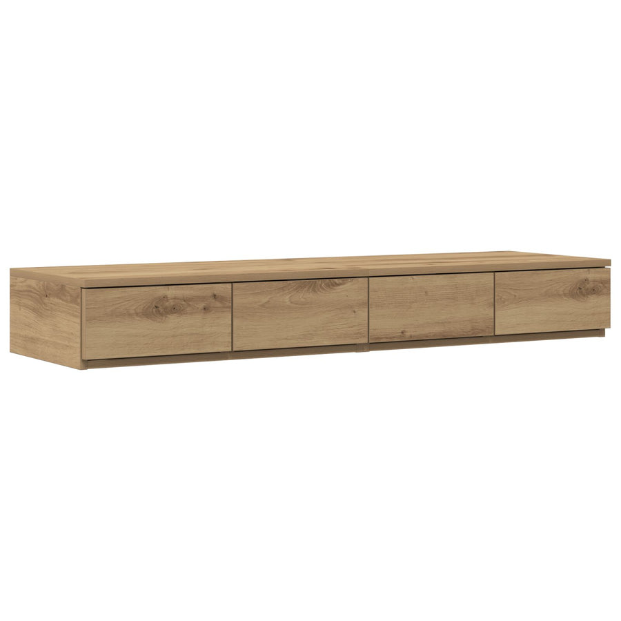 Bedlades 120X36,5X16,5 Cm Bewerkt Hout Artisan eiken 120 x 36.5 x 16.5 cm