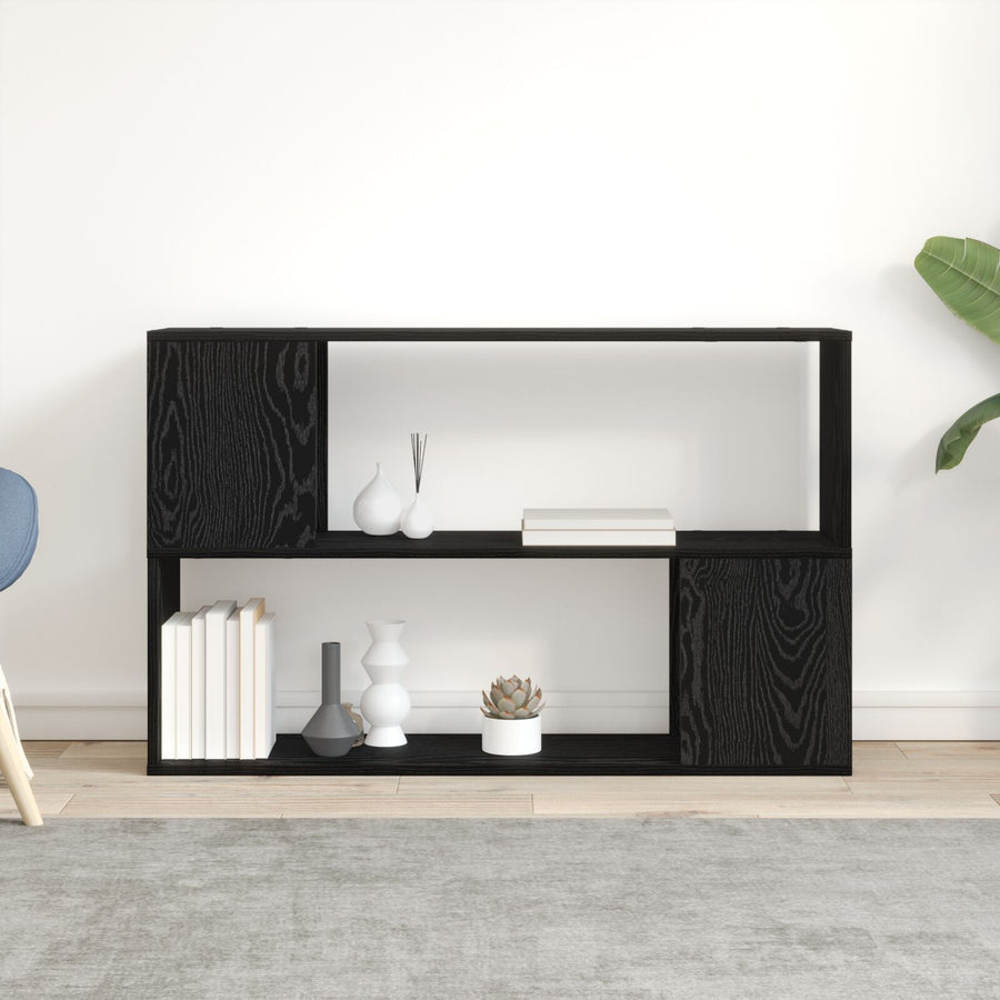 Boekenkast Hoge Kwaliteit Hout Zwart eiken 100 x 24 x 63 cm