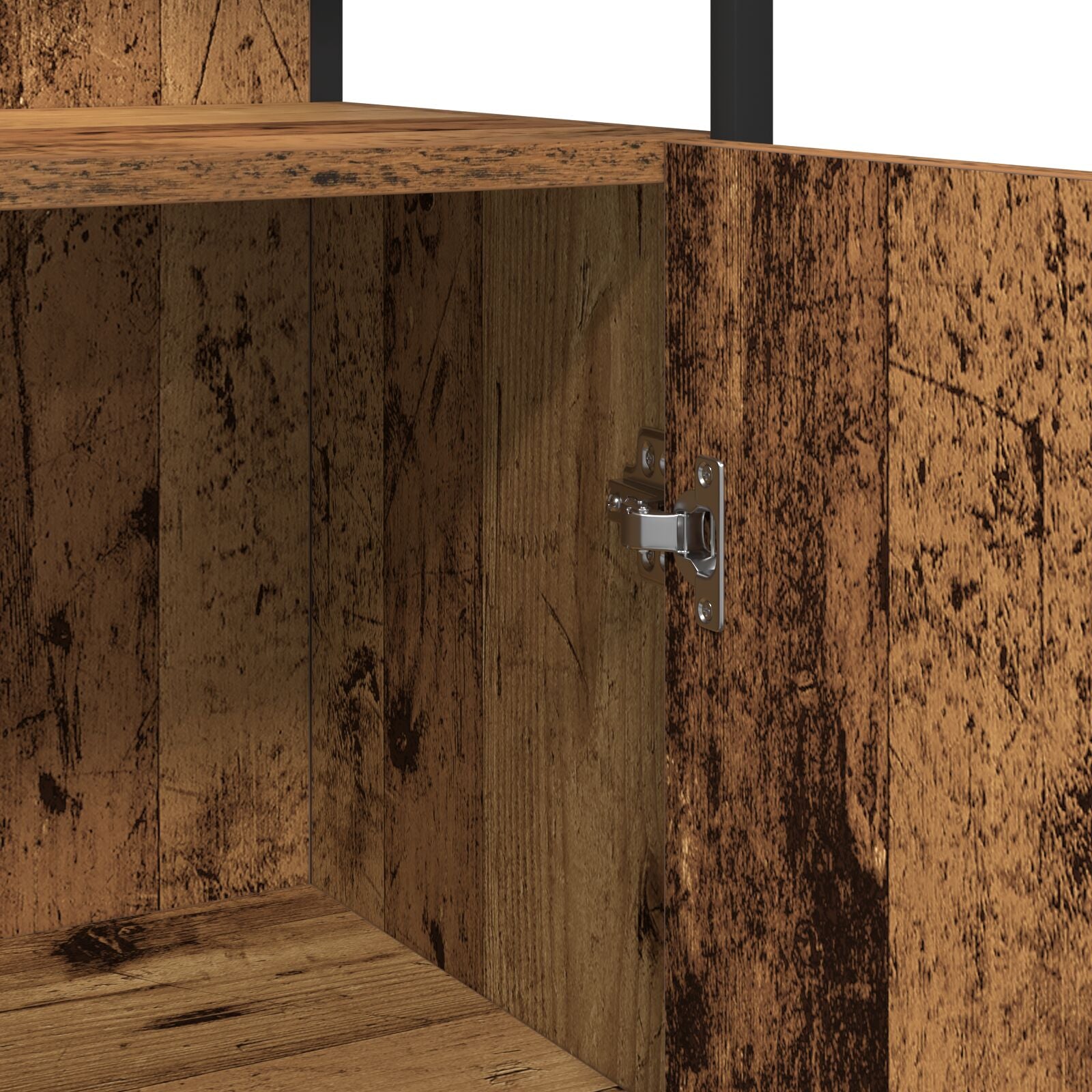Badkamerkast Oude Hout 33X33X185,5 Cm Ingenieuw Hout