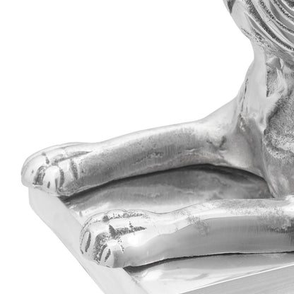 Boeksteunen 2 Stuks Zilver 12X15X18 Cm Aluminium Hond