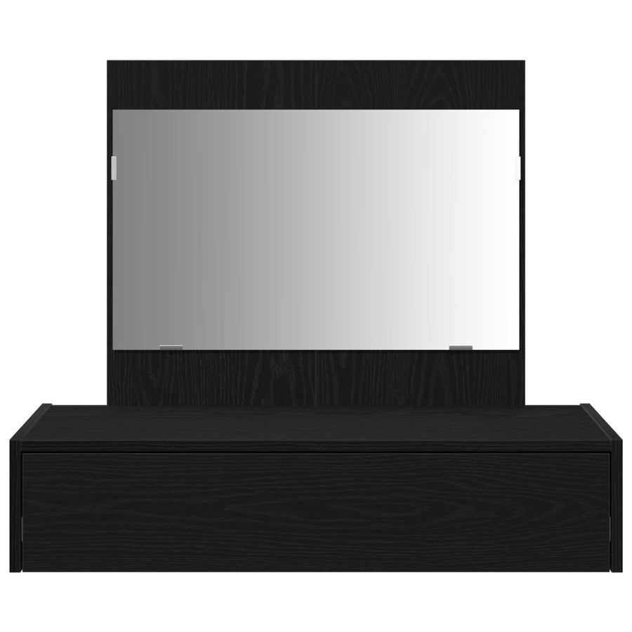 Wandkaptafel 83 x 40 x 70 cm Zwart eiken zonder LED