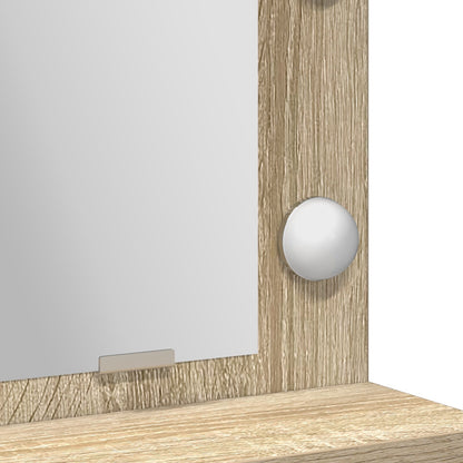 Kaptafel Met Led-Verlichting In 79 x 41 x 135 cm Sonoma eiken