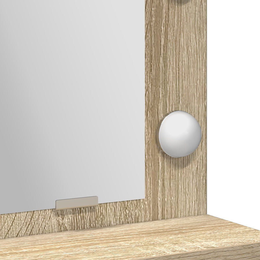Kaptafel Met Led-Verlichting In 79 x 41 x 135 cm Sonoma eiken
