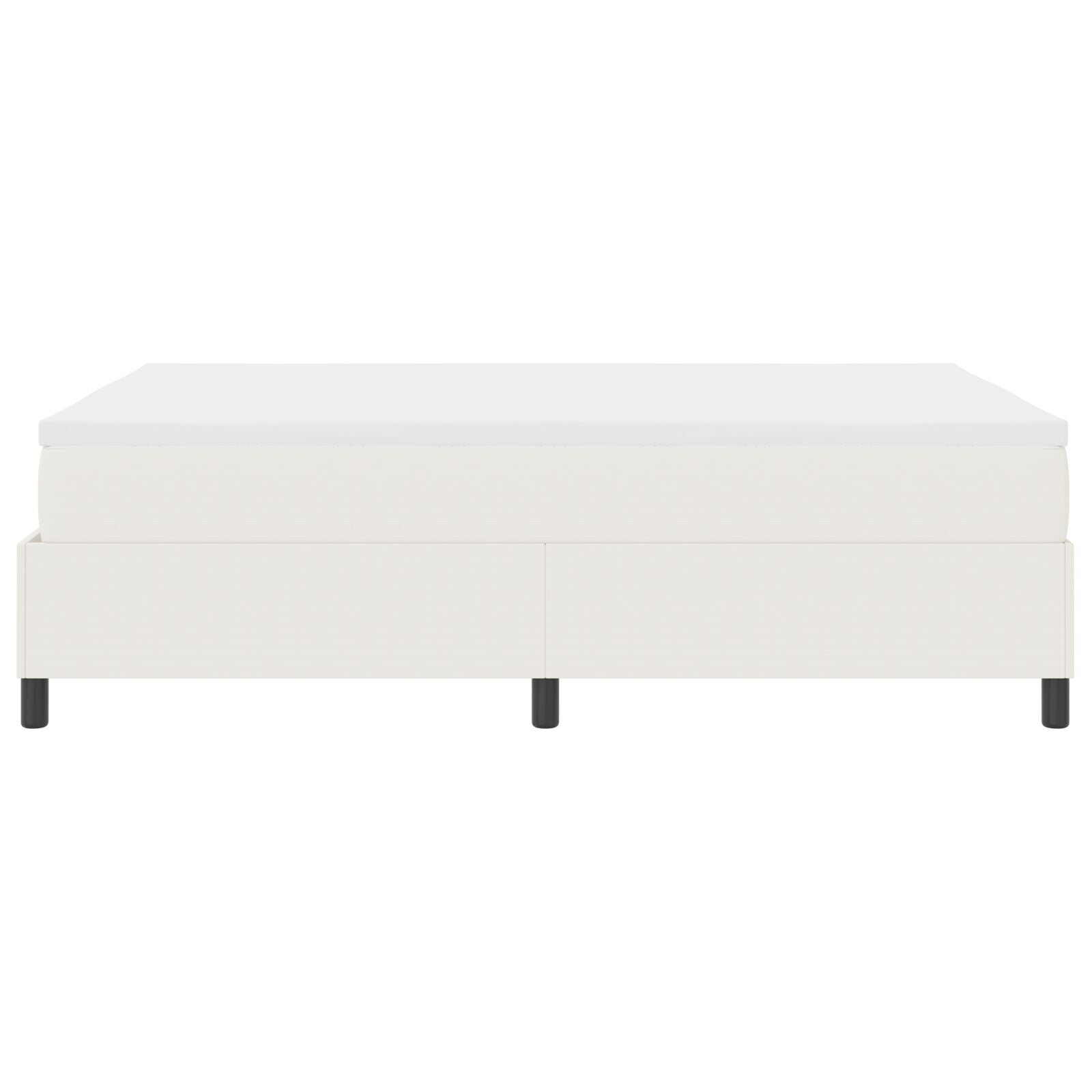 Boxspringbed Met Matras Crème 160X200 Cm Corduroy Stof