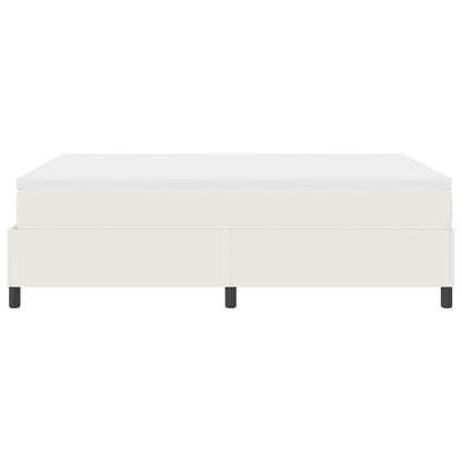 Boxspringbed Met Matras Crème 160X200 Cm Corduroy Stof