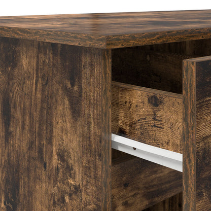 Bureau Rook Eiken 140X49X76 Cm Gefabriceerd Hout