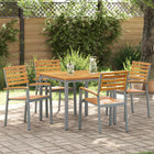 Garden Chairs 4 pcs Brown 56 x 57 x 87 cm Solid Acacia Wood