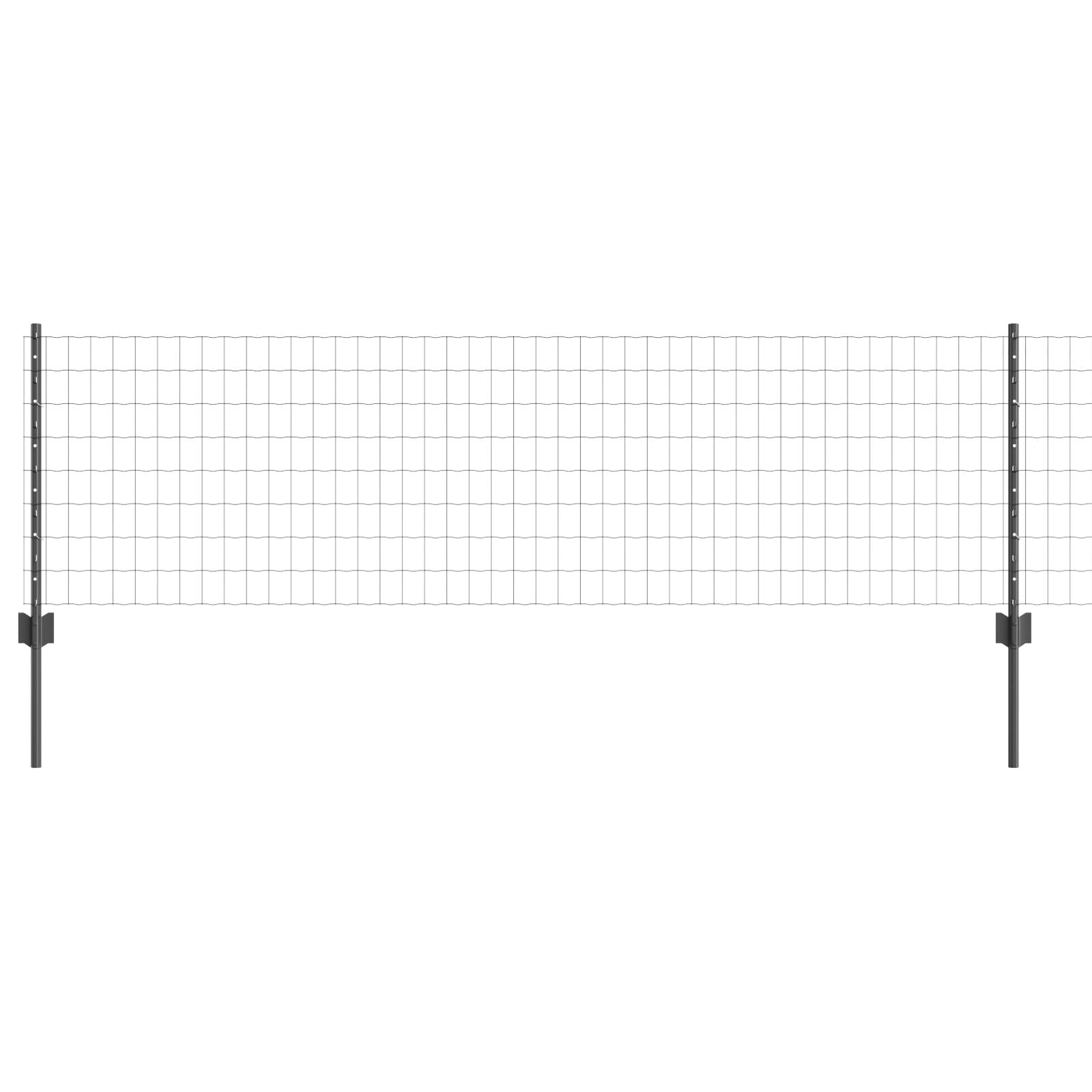 Eurohek Met 11 U-Paaltjes Grijs 0,6X25 M Staal