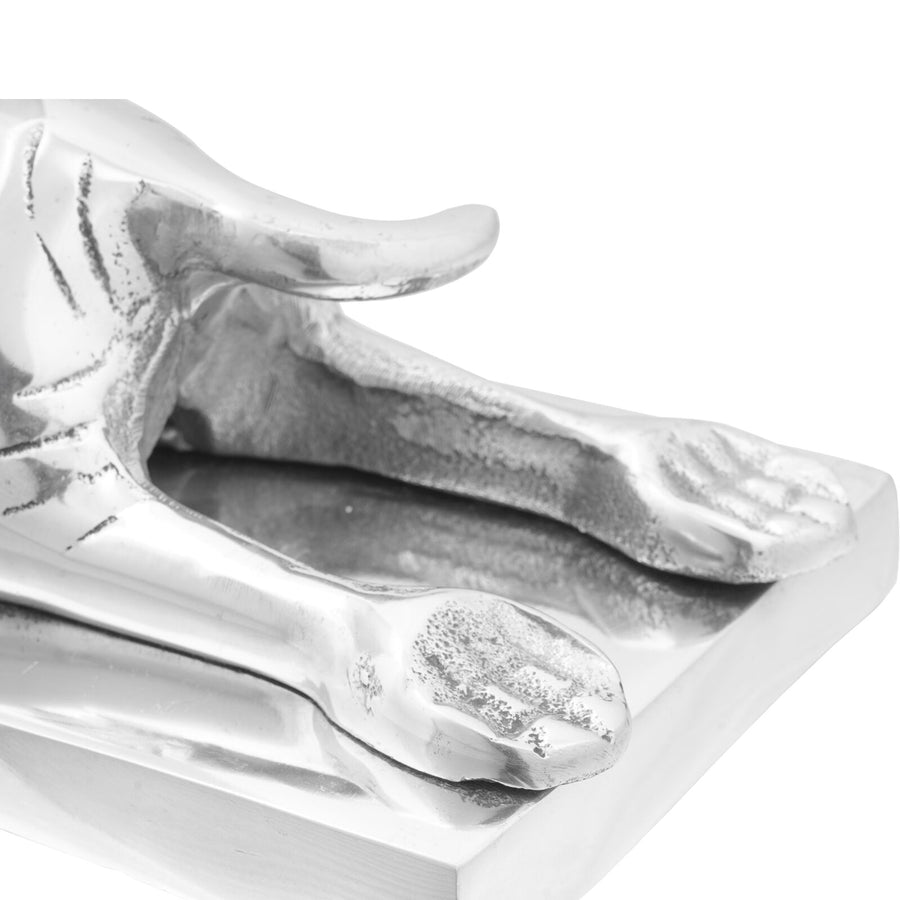 Boeksteunen 2 Stuks Zilver 12X15X18 Cm Aluminium Hond