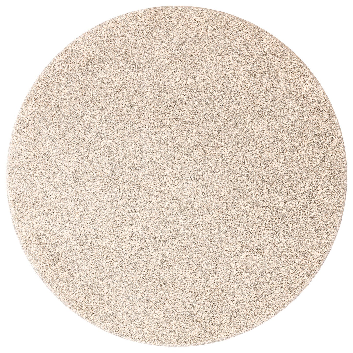Shaggy Tapijt Met Latex Achterkant Ø160 Cm Crème Ø 160 cm