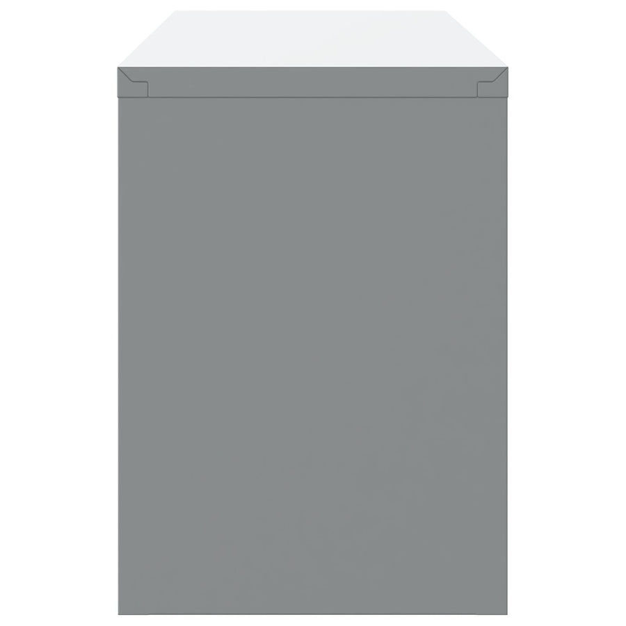Muurbevestigde Gereedschapskast Met Gaslift Deur, , 100X25X35 Cm 100 cm Rood en Grijs