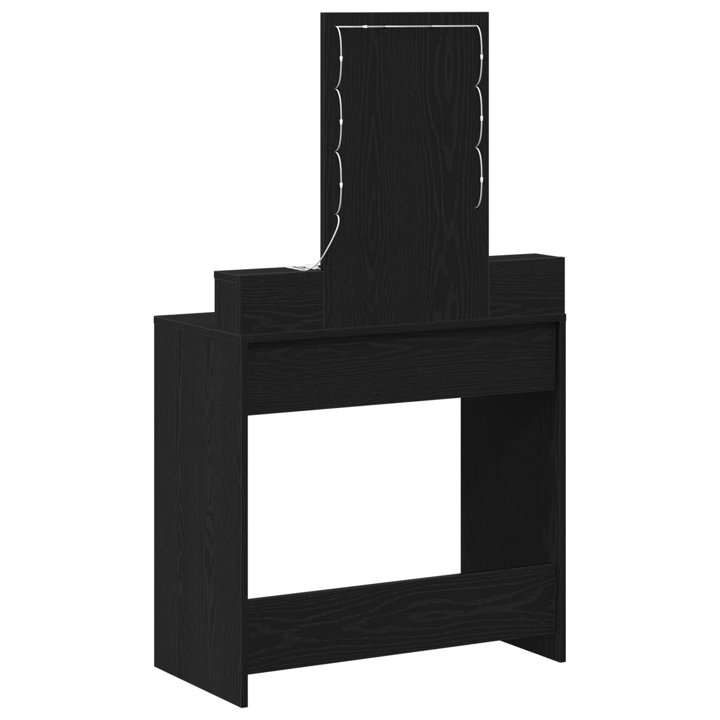 Kaptafel Met Led-Verlichting Zwart eiken 79 x 41 x 140 cm
