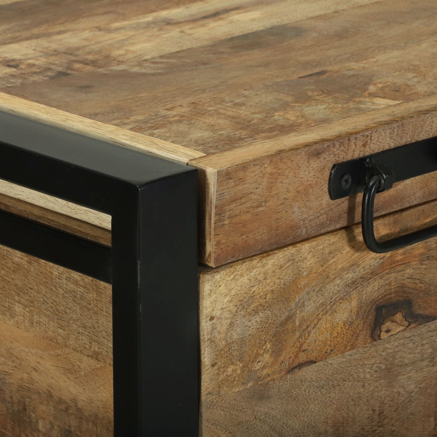Opslagkisten Ruw Mango 80 X 35 X 45 Cm Massief ruw mangohout
