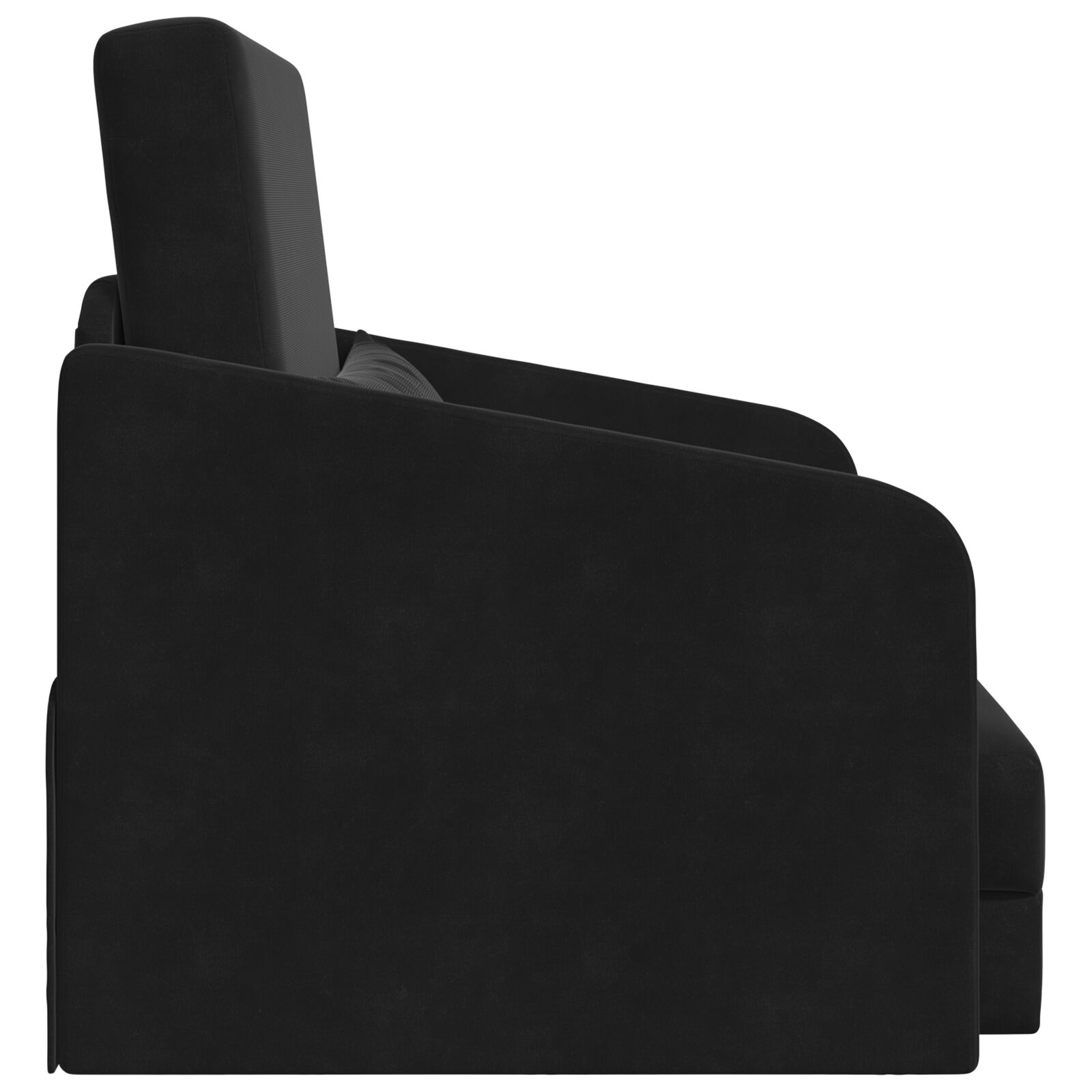 Vloer Sofa Bed 2-In-1 65X80X83 Cm Velvet Zwart