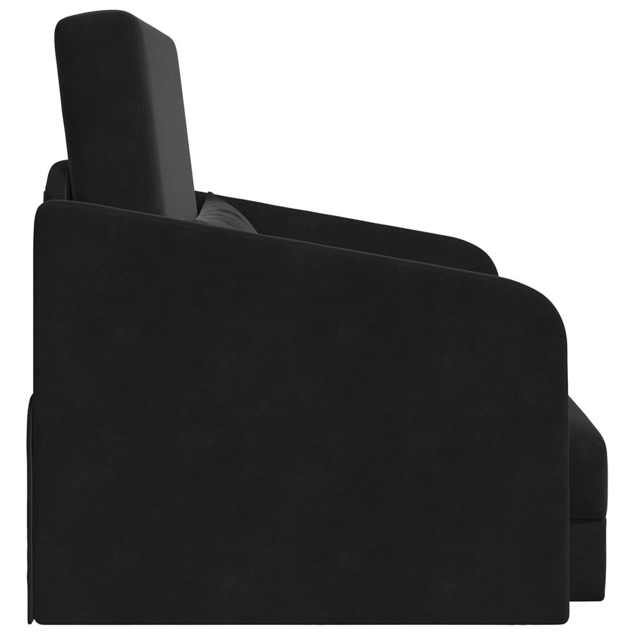 Vloer Sofa Bed 2-In-1 65X80X83 Cm Velvet Zwart