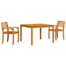 3-Delige Tuin Eetset Van Massief Acaciahout 2-Persoons 110 cm tafel lengte
