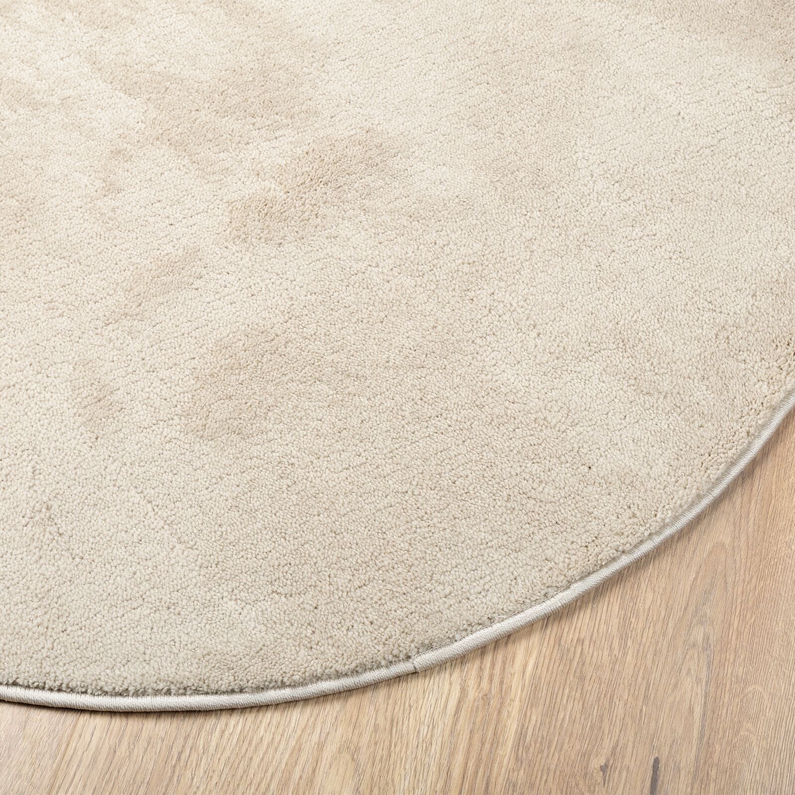 Tapijt 'Huarte' Korte Pool Zacht En Wasbaar Beige 100 x 200 cm Ovaal-Asymmetrisch
