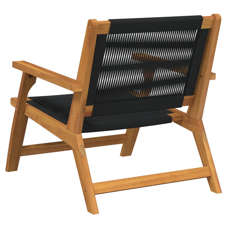 Tuinstoelen 2 Stuks 67X77X73 Cm Massief Acaciahout Zwart 2x stoel