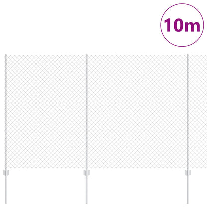 Chain Link Fence Met 20 U Posts Zilver 1,5X10 M Staal