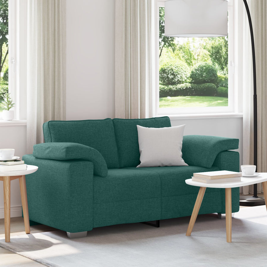Loveseat Bank Stof Donkergroen 120 cm