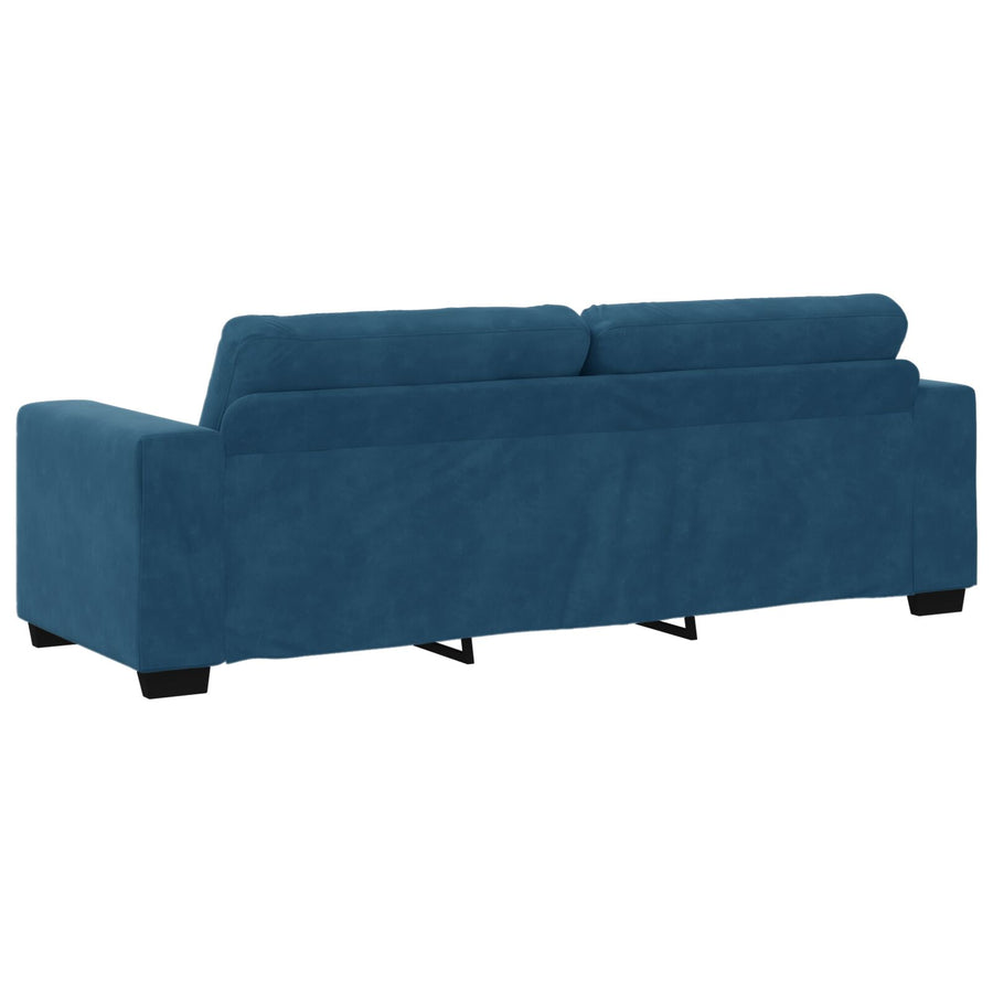 3-Zits Bank Fluweel Azuurblauw 180 cm