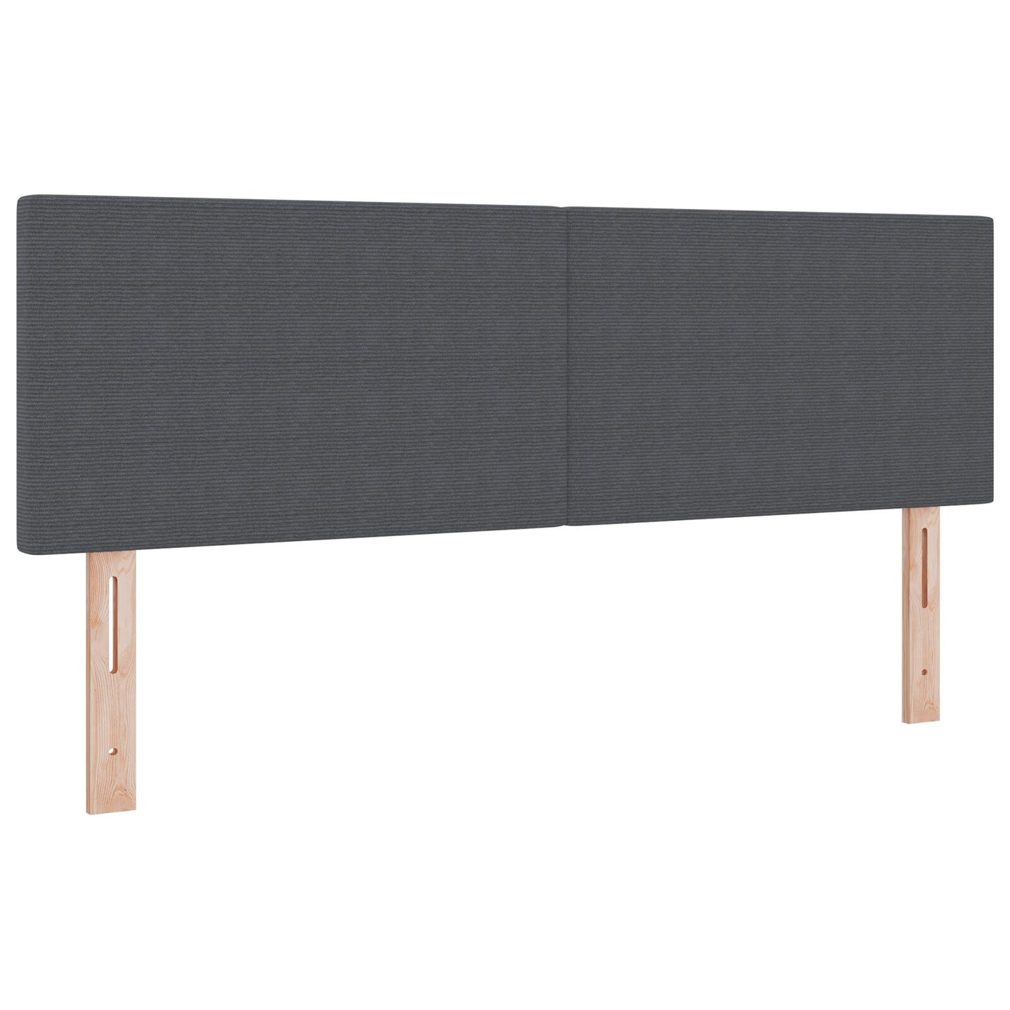Boxspring Bed Met Matras Donkergrijs 140X200 Cm Corduroy Stof