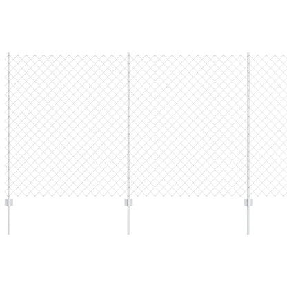 Kettingschutting Met 20 U-Palen Zilver 1.4X10 M Staal