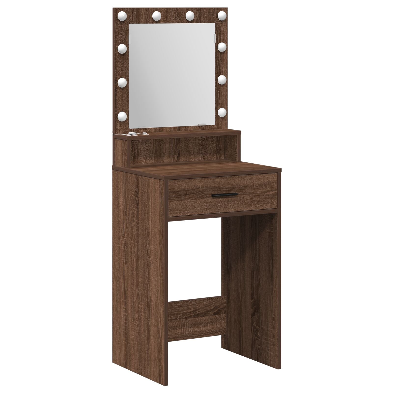Kaptafel Met Led-Verlichting - Bruin Eiken - 50 x 41 x 135 cm Bruine eik