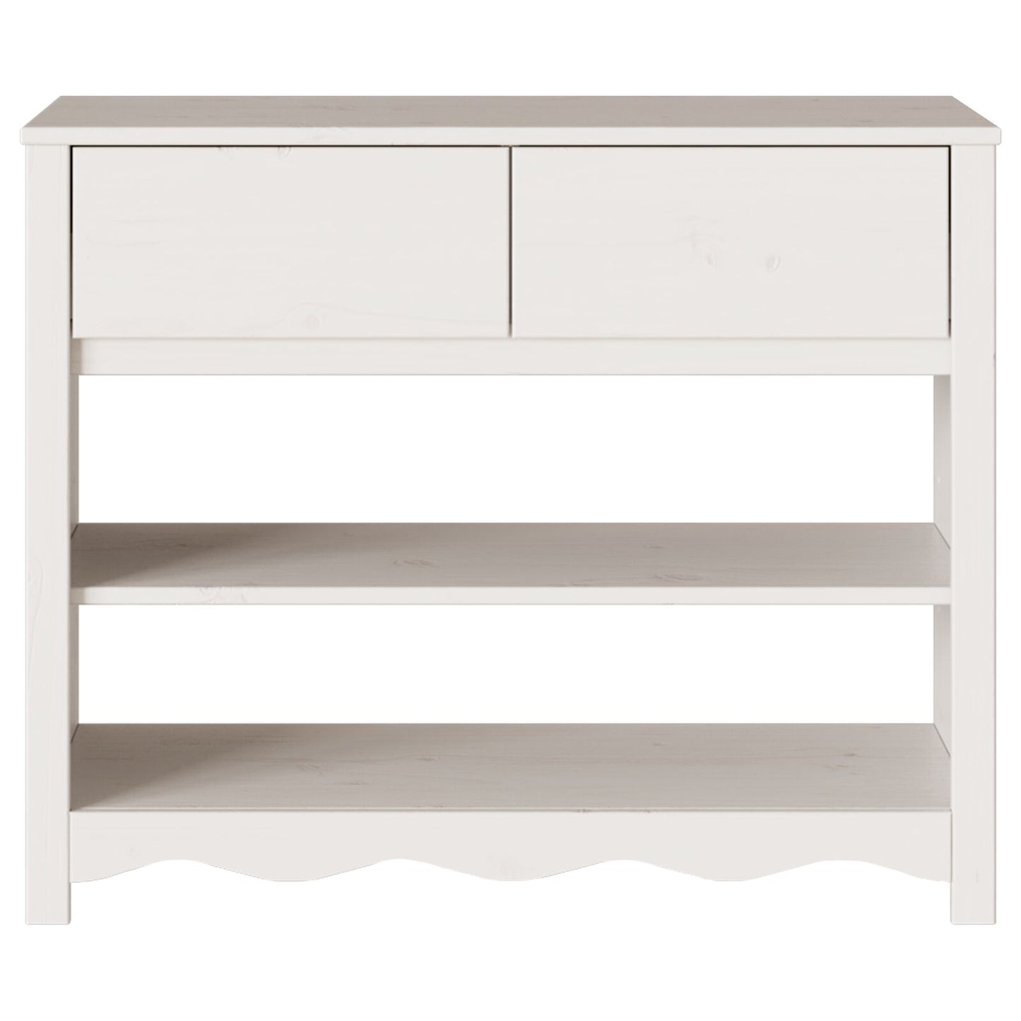 Console Tafel ""Drammen"" 89,5X37X73 Cm Massief Hout Grenen Wit