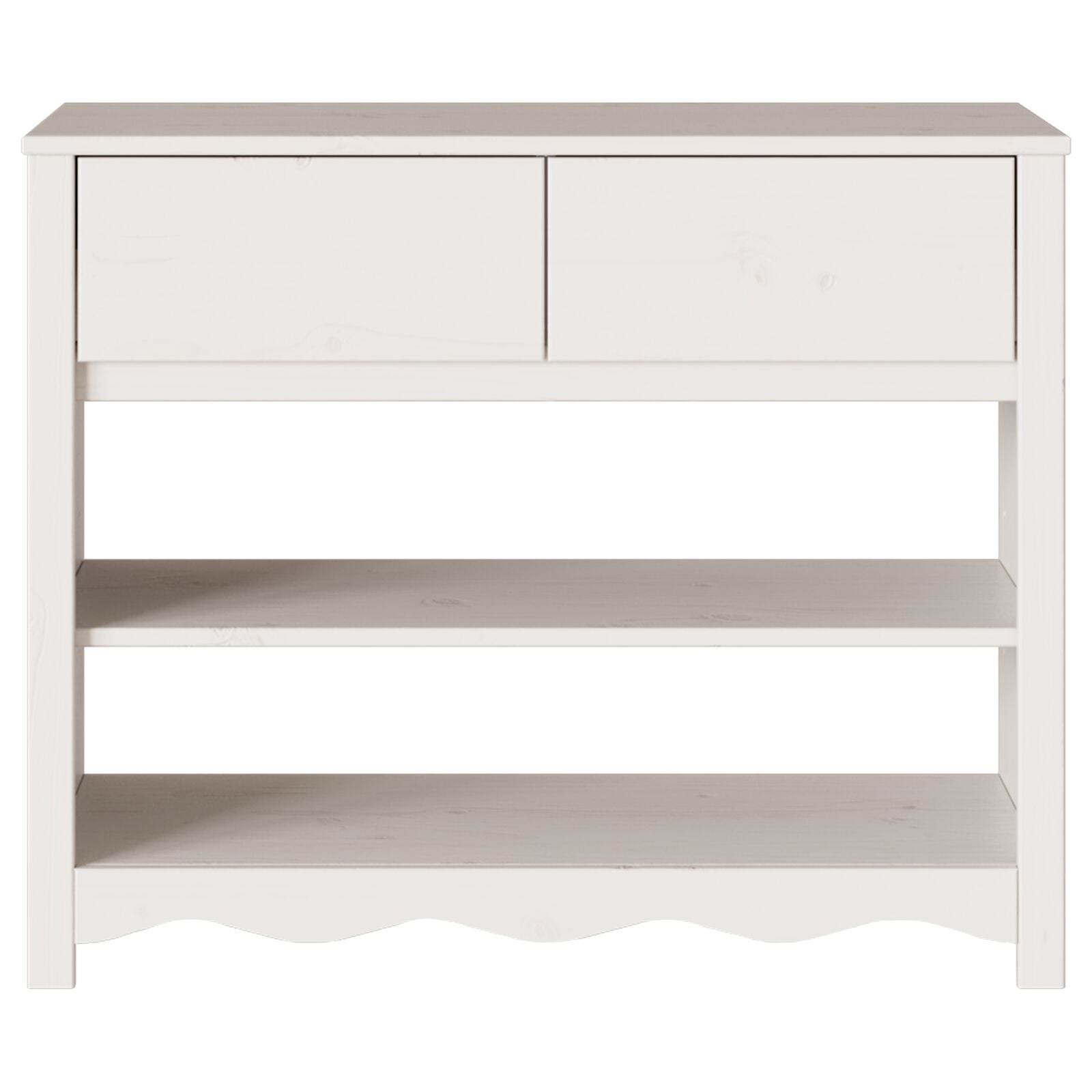 Console Tafel ""Drammen"" 89,5X37X73 Cm Massief Hout Grenen Wit