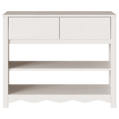 Console Tafel ""Drammen"" 89,5X37X73 Cm Massief Hout Grenen Wit