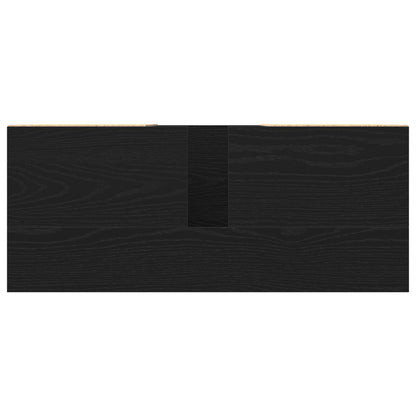 Badmeubel Zwarte Eik 80X33X60 Cm Gelaagd Hout