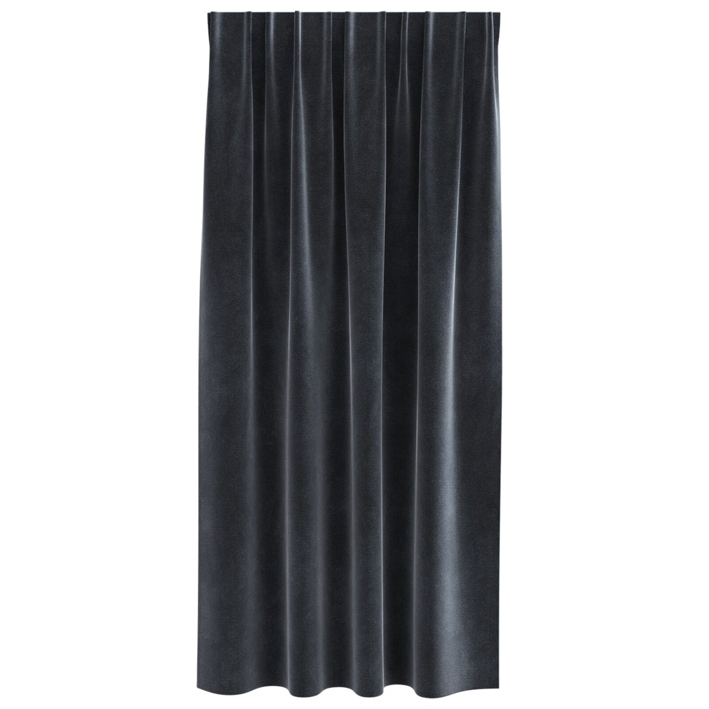 Blackout Gordijnen Met Topband 2 Stuks Donkergrijze Velvet Donkergrijs 140 x 175 cm met ingenaaide tape