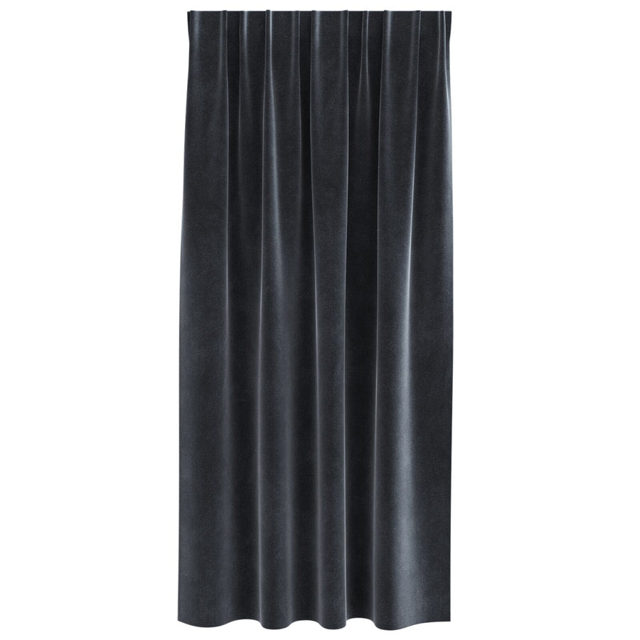 Blackout Gordijnen Met Topband 2 Stuks Donkergrijze Velvet Donkergrijs 140 x 175 cm met ingenaaide tape