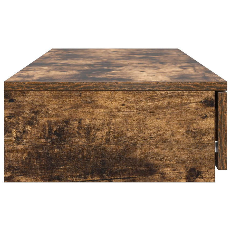 Bedladen 120X36,5X16,5 Cm Bewerkt Hout Gerookt eiken 120 x 36.5 x 16.5 cm