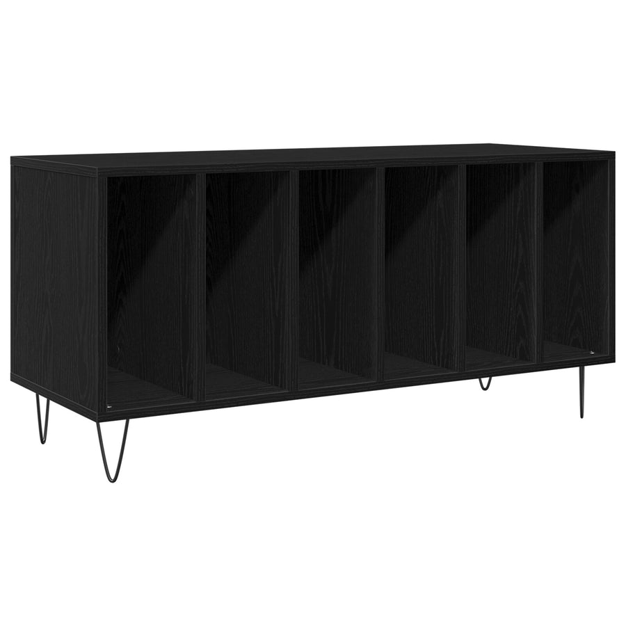 Record Cabinet 100X38X48 Cm Geprefabriceerd Hout Zwart eiken