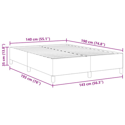 Bed Frame Corduroy Stoffering Donkergrijs 140 x 190 cm