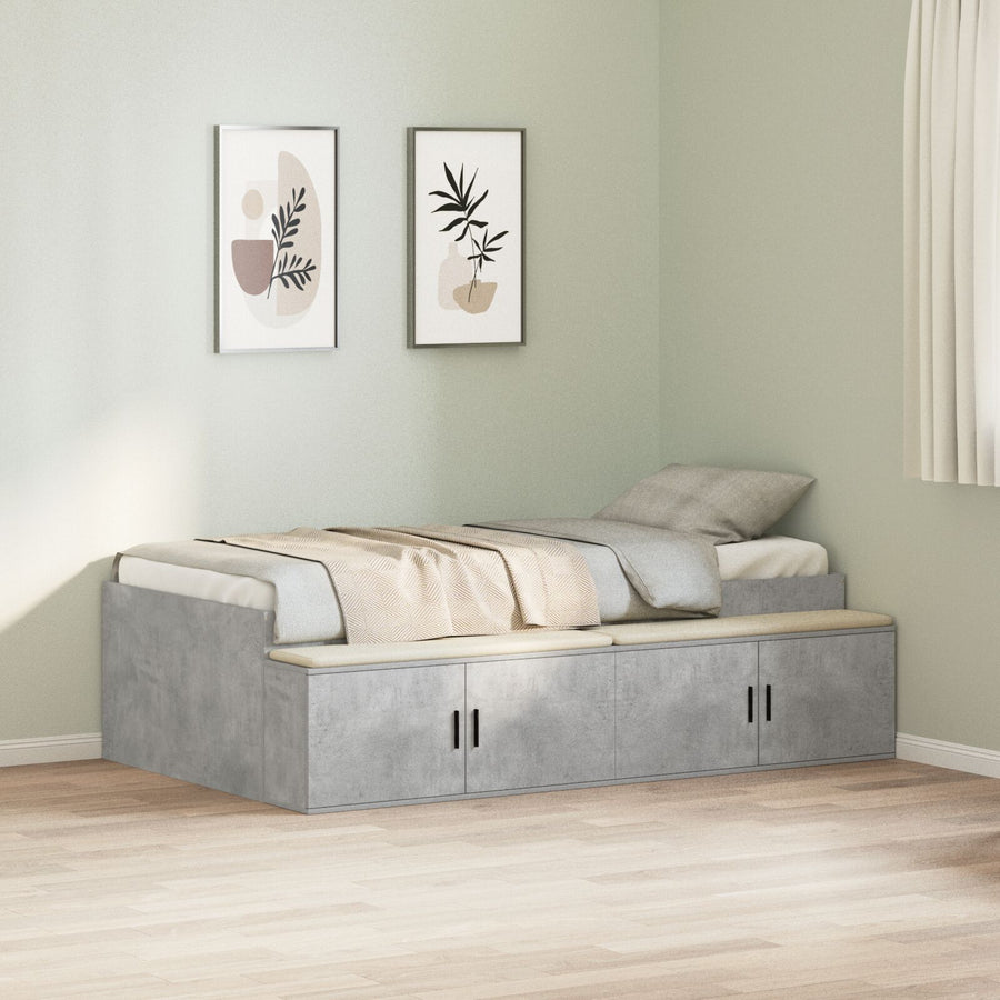 Opslagbedframe Betonnen Grijs 80X200 Cm