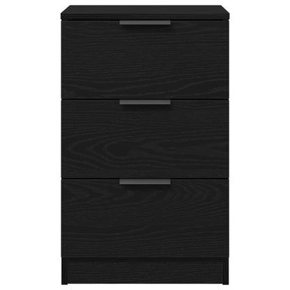 Nachtkastjes 2-Pack Zwart Eiken 40X65X65 Cm Gemaakt Van Bewerkt Hout
