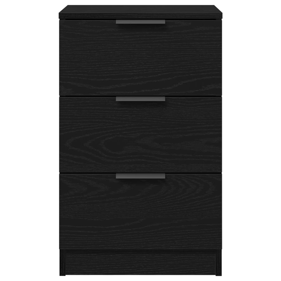Nachtkastjes 2-Pack Zwart Eiken 40X65X65 Cm Gemaakt Van Bewerkt Hout