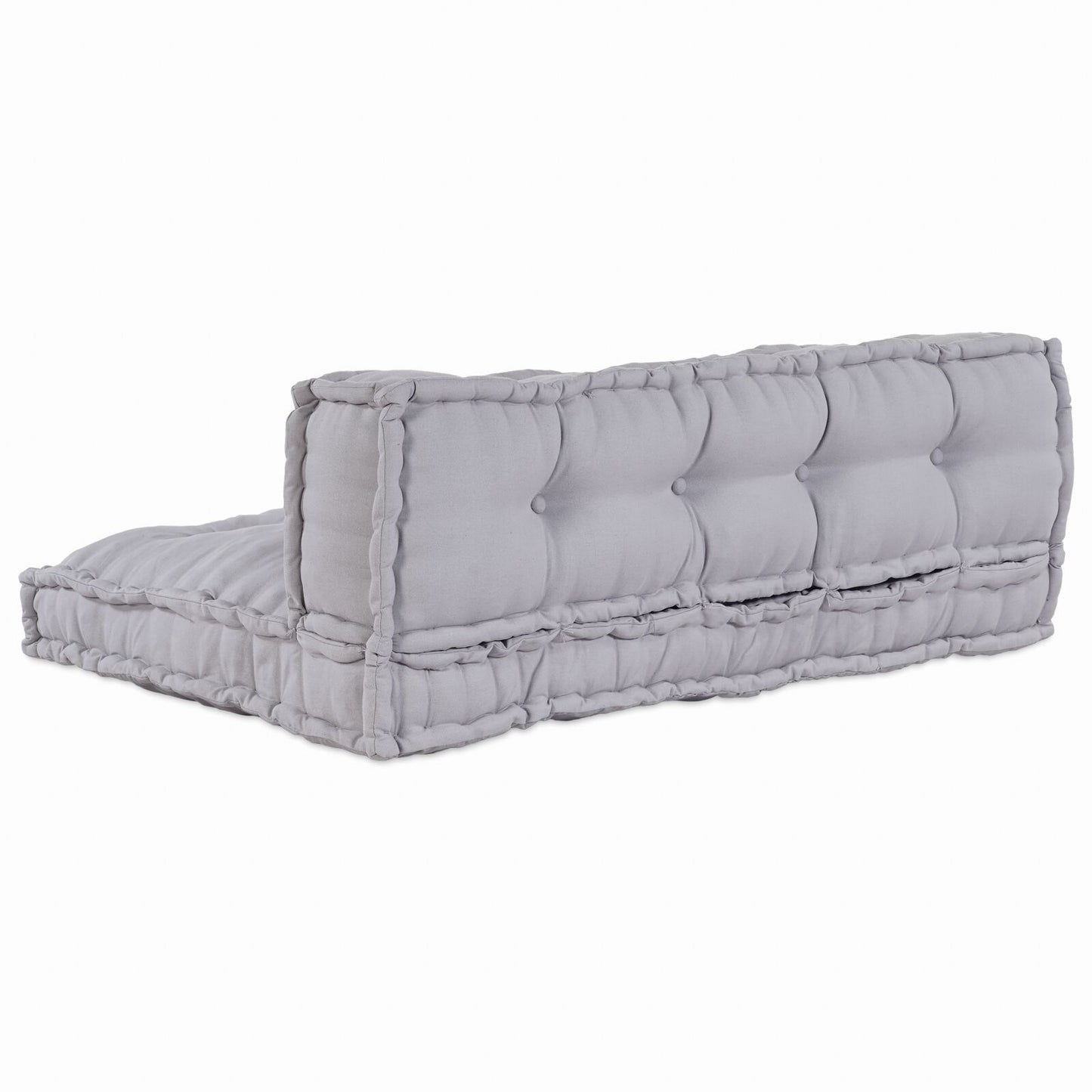 Pallet Sofa Kussen Met Rugsteun Stof Grijs 2x kussens