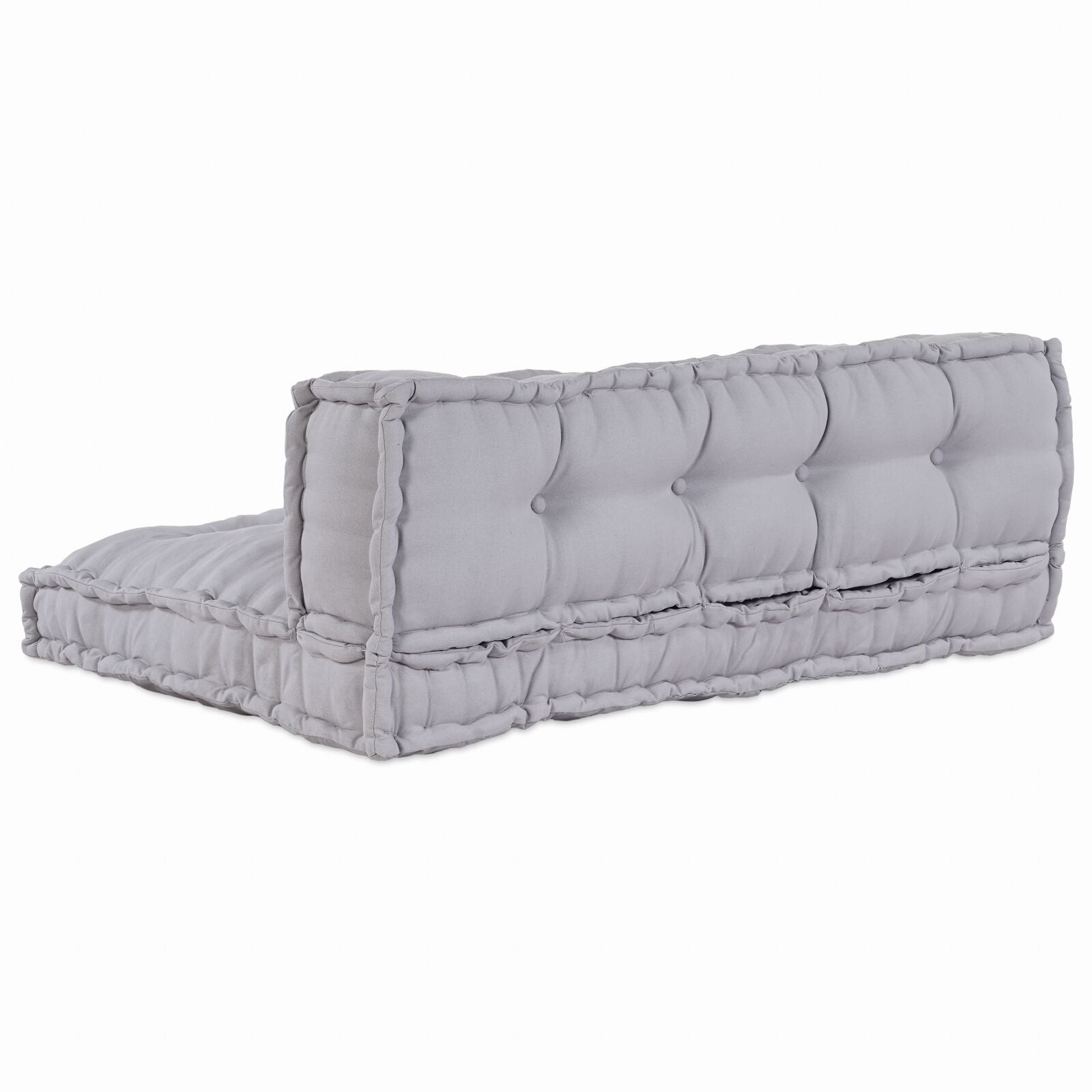 Pallet Sofa Kussen Met Rugsteun Stof Grijs 2x kussens