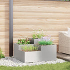 Plantenbak 100x100x48 cm roestvrij staal zilver