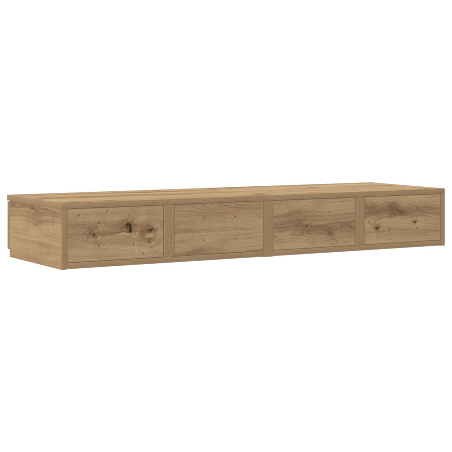 Bedlades 120X36,5X16,5 Cm Bewerkt Hout Artisan eiken 120 x 36.5 x 16.5 cm