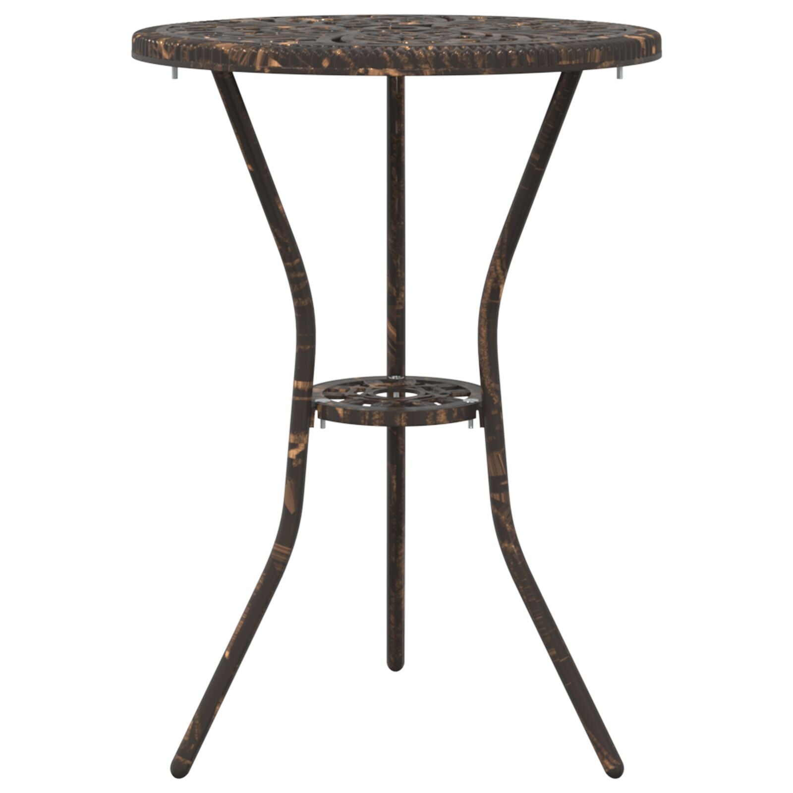 3-Delige Bistro Set Voor In De Tuin - Gietaluminium Brons