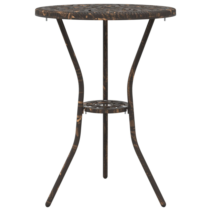 3-Delige Bistro Set Voor In De Tuin - Gietaluminium Brons