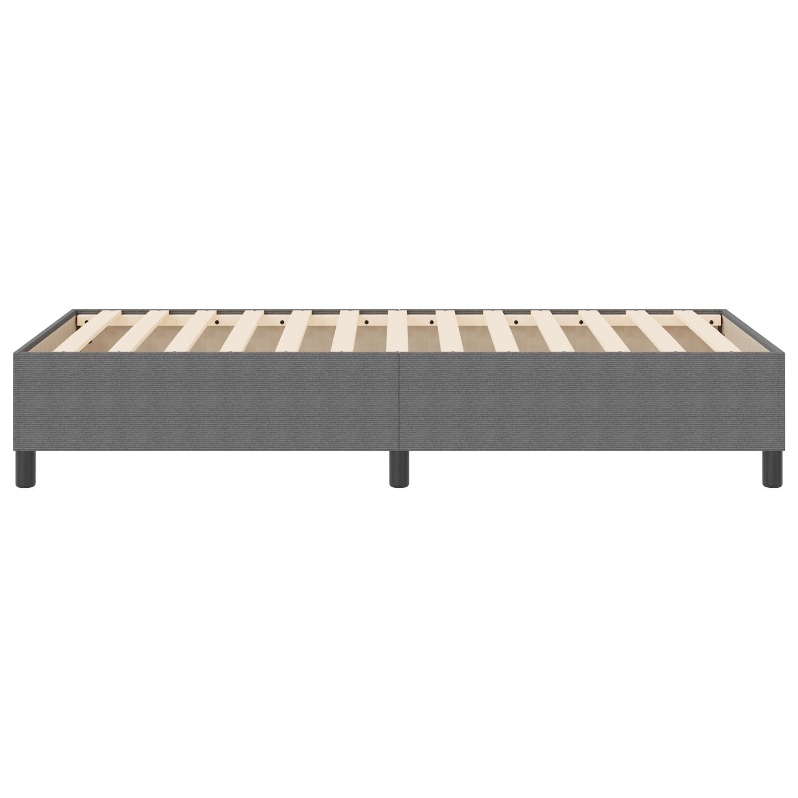 Boxspringbed Katoenen Stof Lichtgrijs 100 x 200 cm